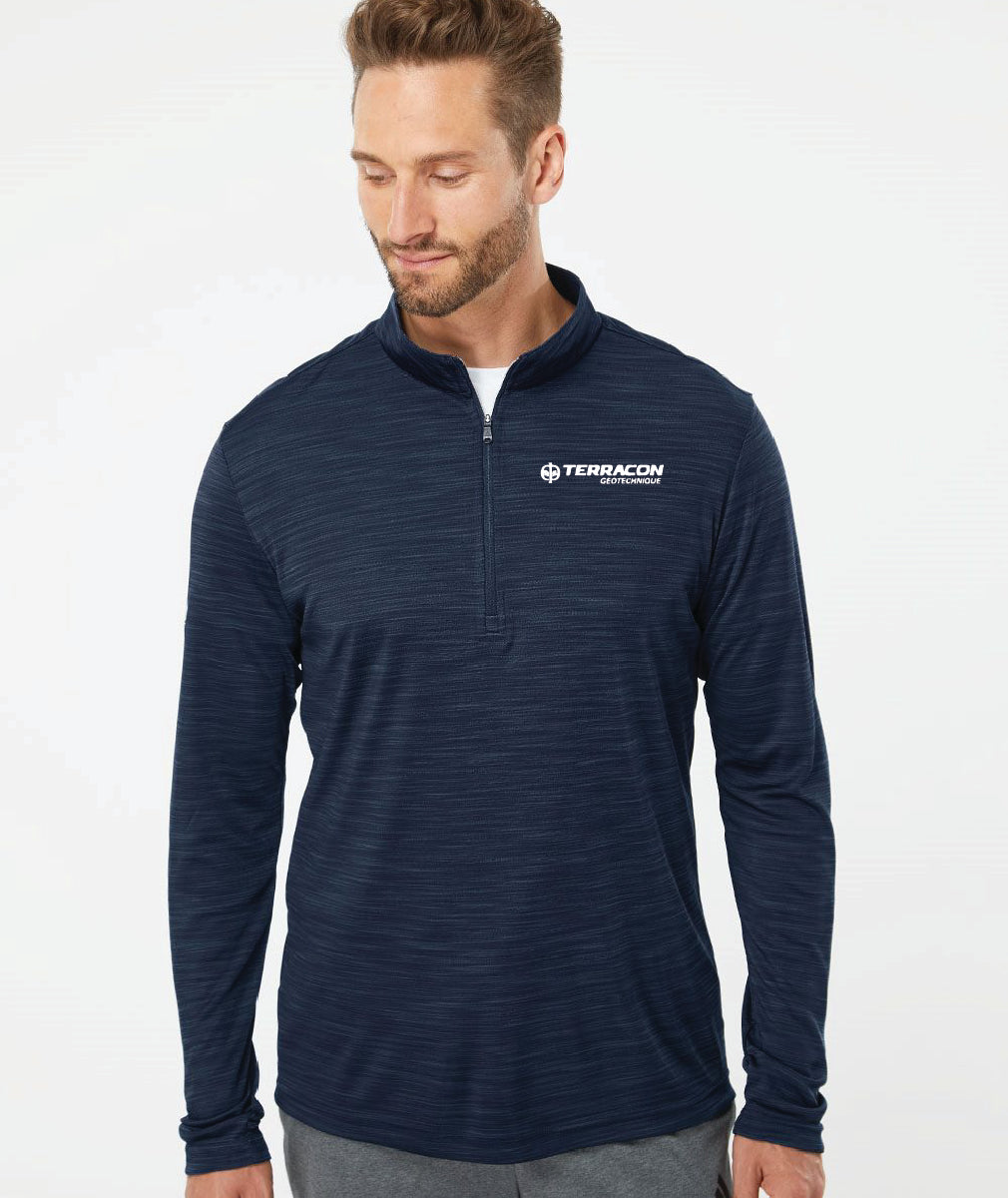 Adidas - Lightweight Mélange Quarter-Zip Pullover